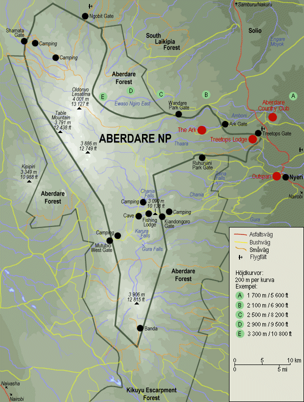 Aberdare National Park i Kenya.