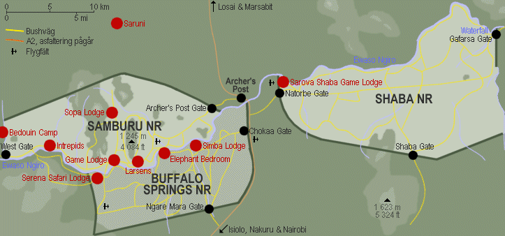 Samburu, Buffalo Springs & Shaba National Reserve i Kenya.