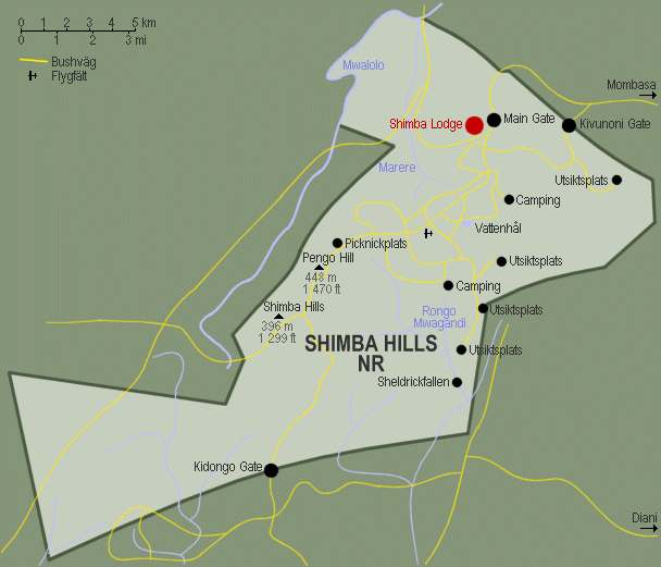 Shimba Hills National Reserve i Kenya.