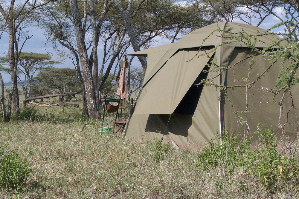 Tlt i bushen. Mobil camp p special camp site Olobaye. (Sdra Serengeti National Park, Tanzania)