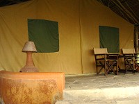 Tält på Flamingo Hill Tented Camp.
