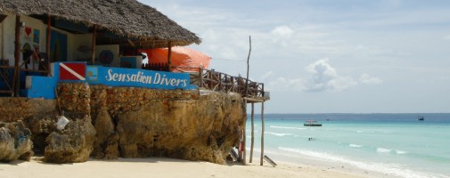 Stranden vid Amaan Bungalows Nungwi.