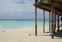 Stranden vid Amaan Bungalows Nungwi.