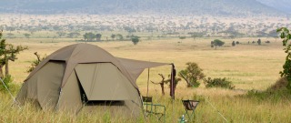 Privat mobil camp i Serengeti
