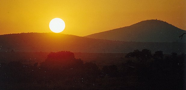 Soluppgång över Masai Mara National Reserve.