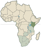 Karta över Afrika