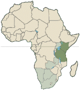 Karta över Afrika