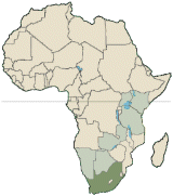 Karta &ouml;ver Afrika