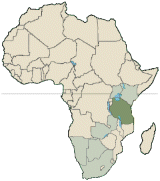 Karta över Afrika