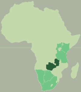 Tanzanias läge på kartan.