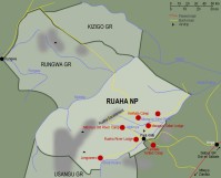 Karta över Ruaha.