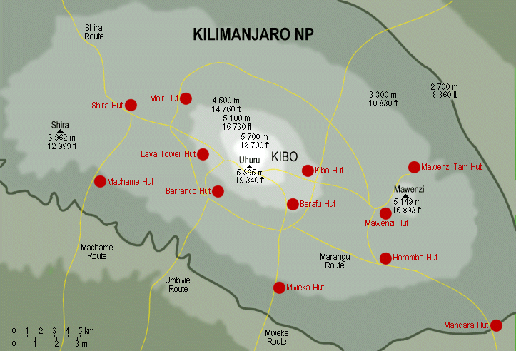 Kilimanjaro National Park i Tanzania.