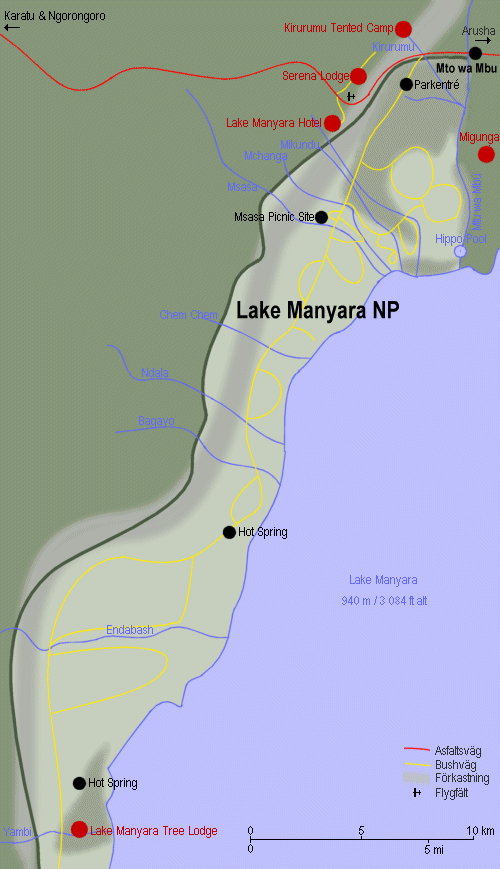 Lake Manyara National Park i Tanzania.