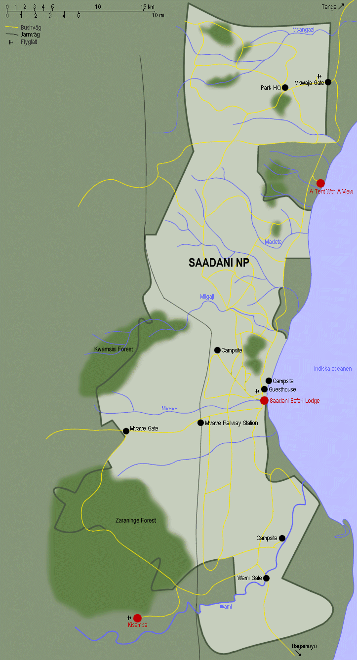Saadani National Park i Tanzania.