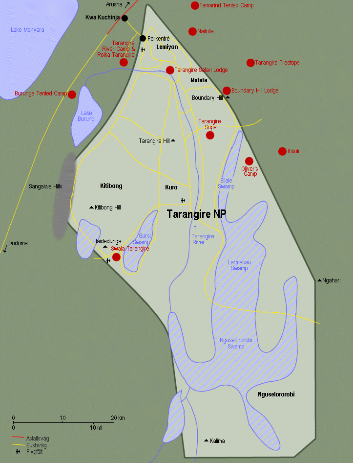 Tarangire National Park i Tanzania.