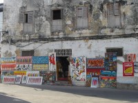 Souvenirbutik i stenstaden. (Zanzibar, Tanzania)