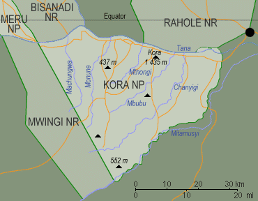 Karta över Kora.